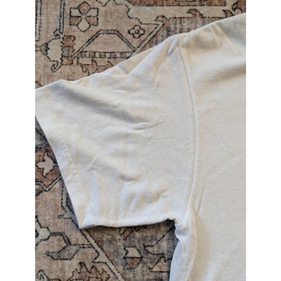 Planet Pizza Virginia Beach Aliens Small White Green Graphic TShirt Front Back - Picture 4 of 6